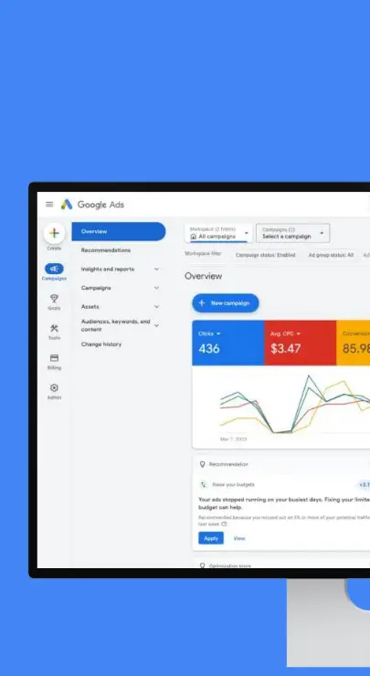 Trackable Google Ads results and reporting
